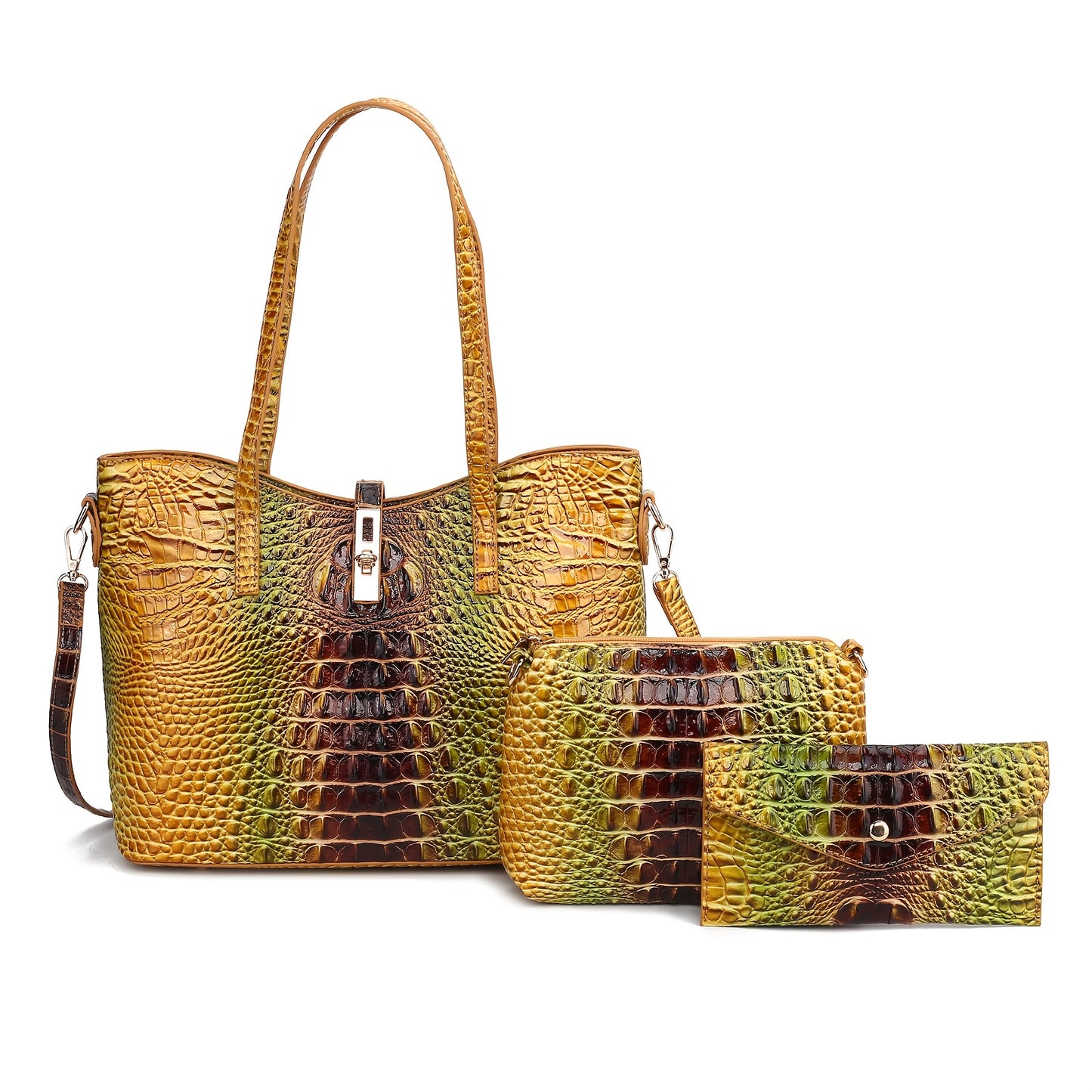 Women's Wallet – 3-Piece, Piece Faux Leather Set Crocodile | Bag Vero – detail view 29
