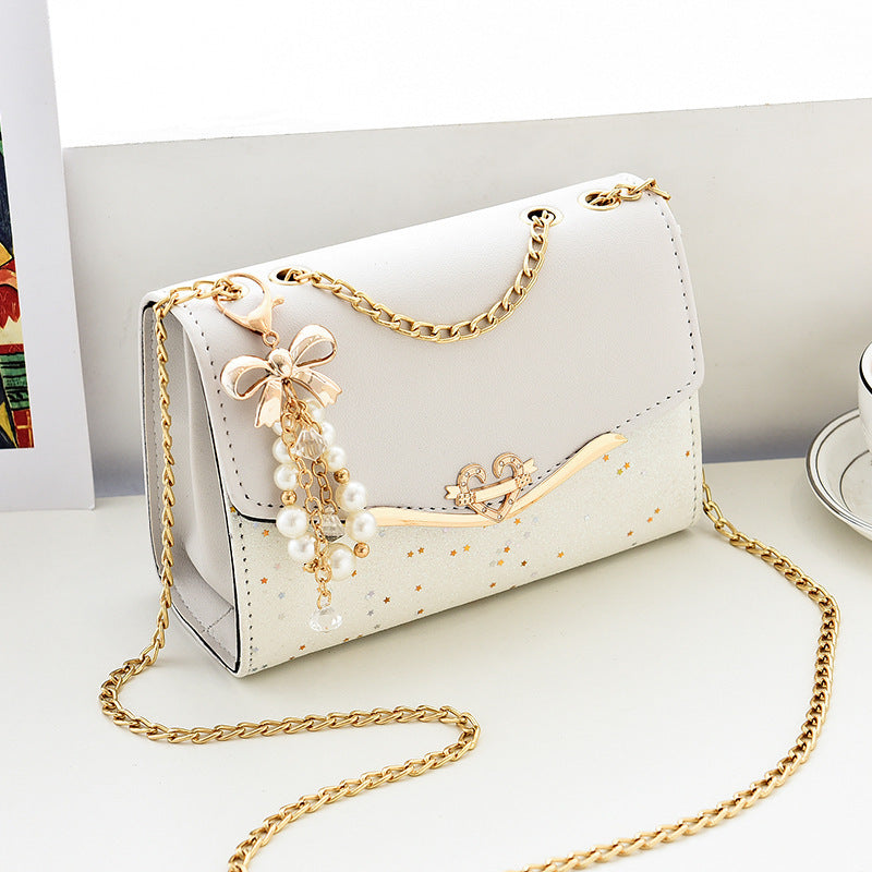 1pc Women's Elegant Sparkling Sequin Color Crossbody Tote Bag with Adjustable Strap, Large Capacity Wallet Suitable for Phone & Cards