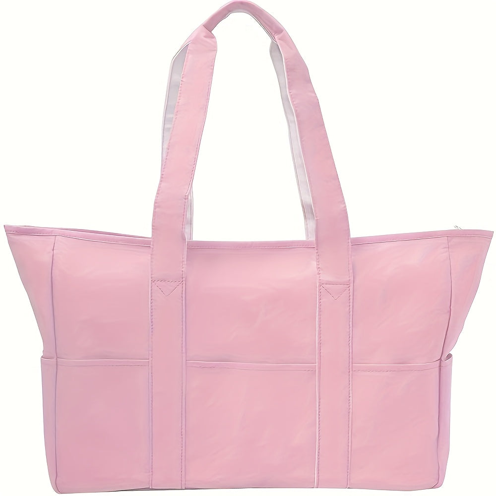 Travel Beach Bag for Women Sandproof Beach Tote Bag with Zipper Large Pool Bag Gym Bag Birthday Gift, Mochila