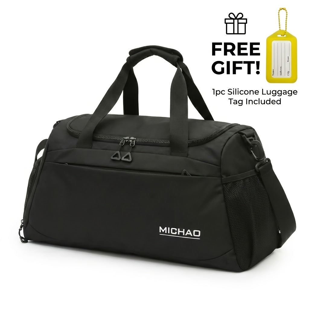 Essential Weekender Gym Bag with Wet Pouch & Shoe Garage, Convertible Style for Worry-Free Travel