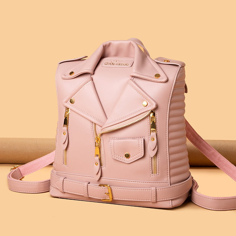Cross-Border Backpack 2026 New Women'S Bag European And Soft Textured Jacket Backpack Fashionable Versatile Backpack