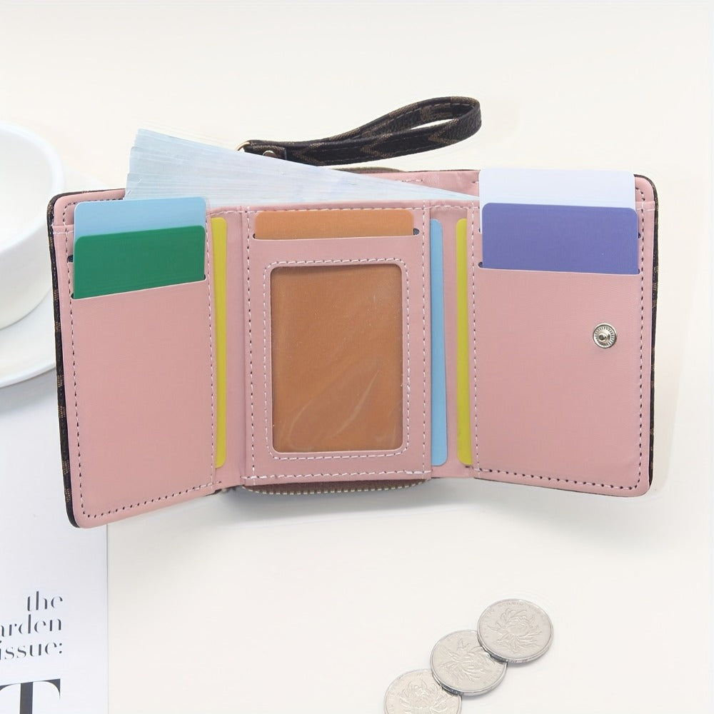 Classic designer letter printed three fold Women's wallet, casual style, fashionable Women's credit card holder - a high-quality gift for women
