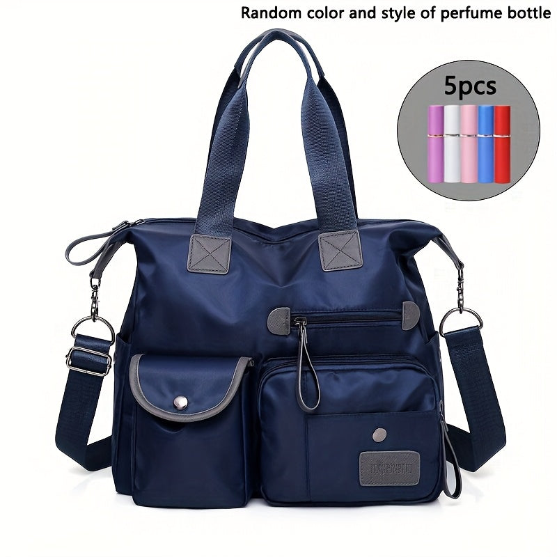 2025 New Fashion Large Capacity Handbag Casual Nylon Shoulder Cross, (with 2/5pcs Random Color Specification Perfume Bottle), Women's Backpack Cross, Women's Handbag, Handbag, Large Capacity Handbag Is Suitable for Christmas Gifts, Halloween Gifts
