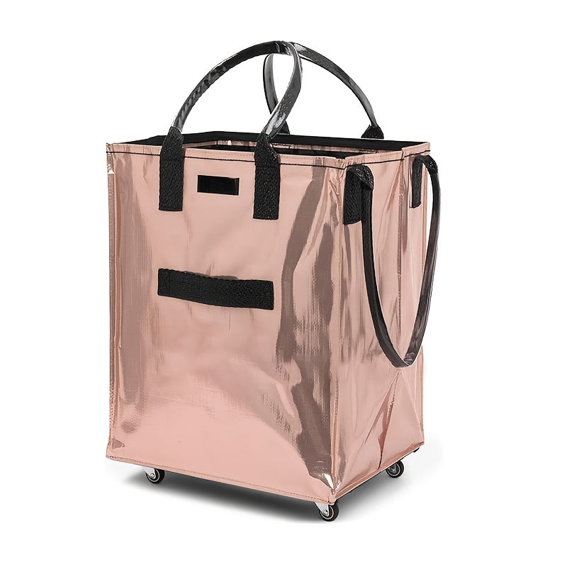 Carry On Luggage – Foldable, Foldable Rolling Shopping Cart Wheels – detail view 2