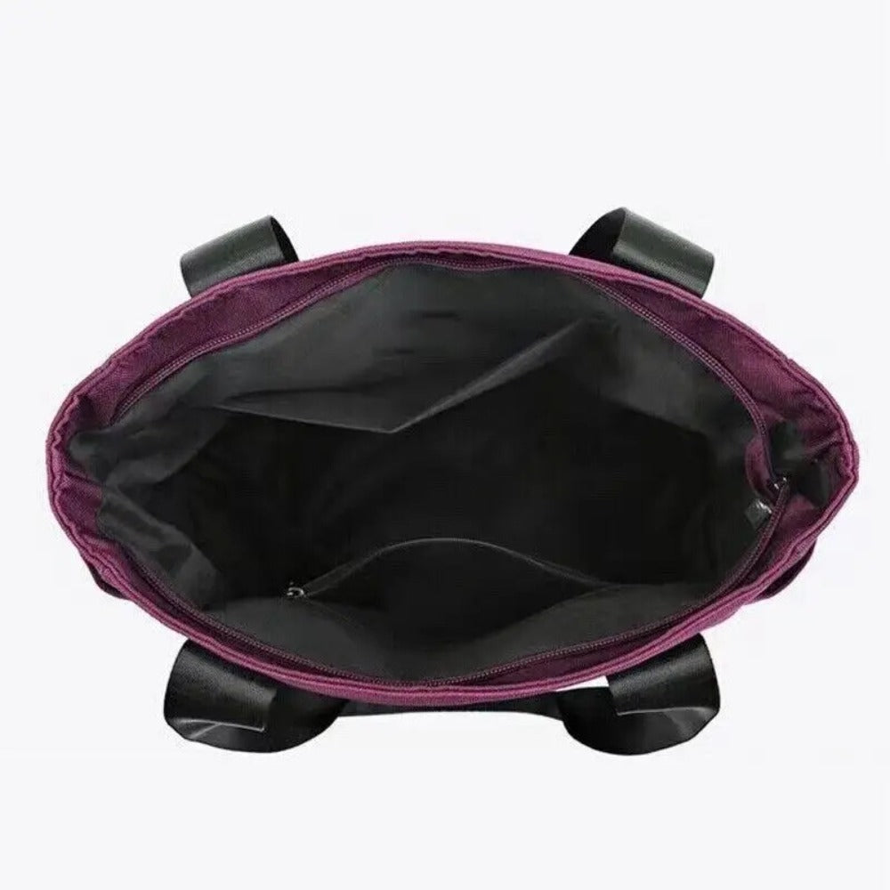 1pc of Women's Fashionable Nylon Handbag - Durable, with a Multi-pocket Design, Equipped with a Zipper Closure, and It Is Very Suitable for Shopping, Working and Daily Travel.