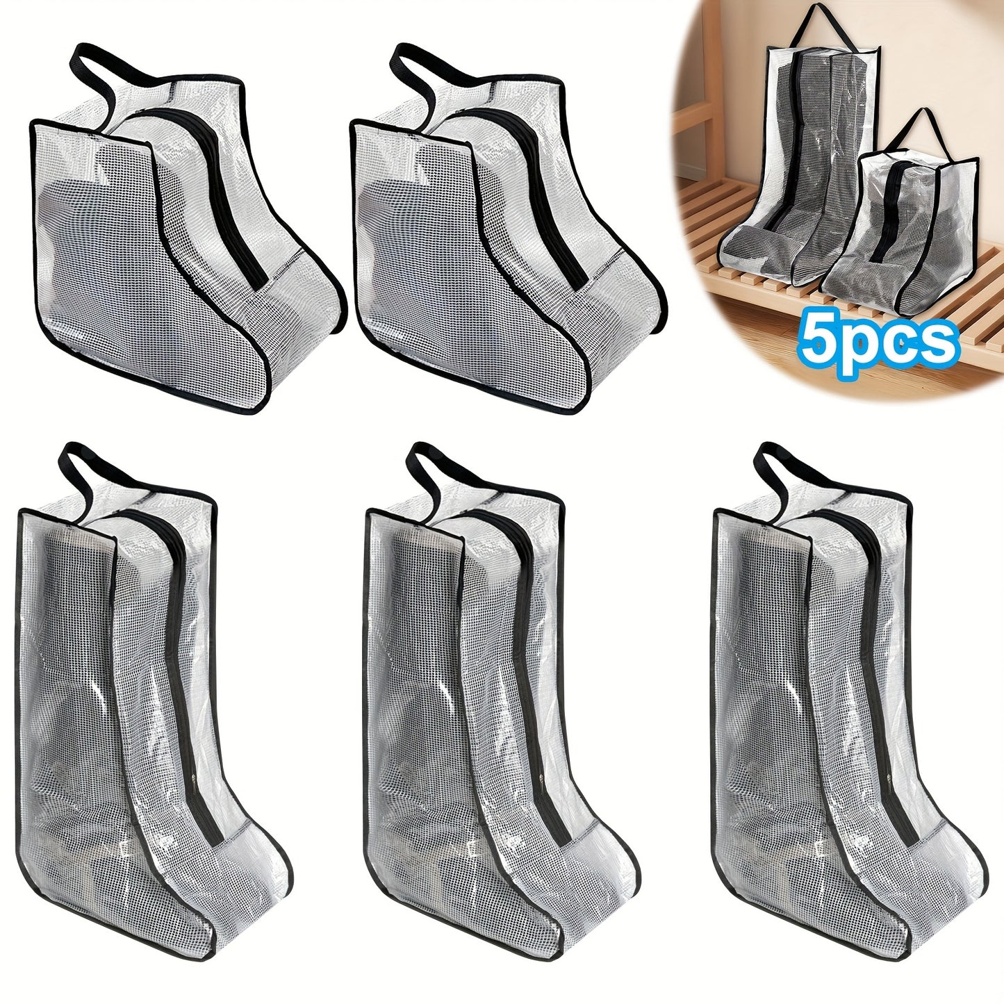 Travel Organizer Bag – 5 Pack, Transparent, for Travel | Bag Vero – alternate view