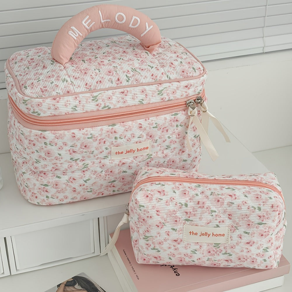 Travel Makeup Bag – Corduroy, Large Capacity, Lightweight, for Travel & Everyday Use | Bag Vero – detail view 8
