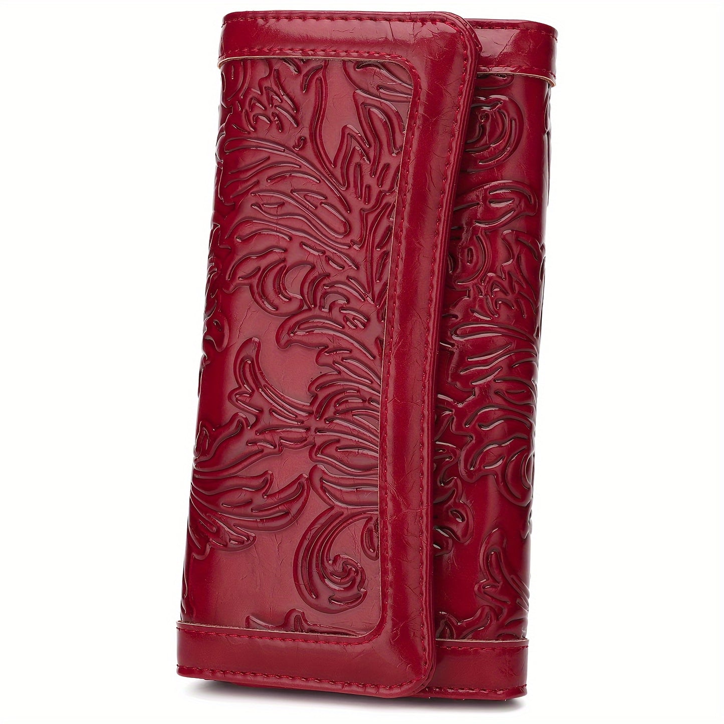 Women'S Embossed Wallet PU RFID Blocking Trifold Ladies Purse Long Clutch Card Holder Phone Checkbook Organizer Gifts for Women Tote Bag for Mom Gift Love
