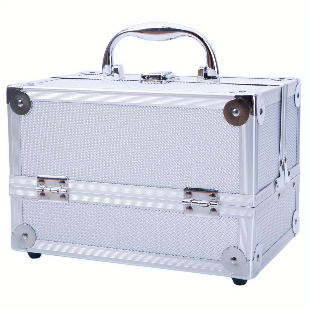 Travel Makeup Bag – Aluminum Makeup Train Case Mirror – alternate view