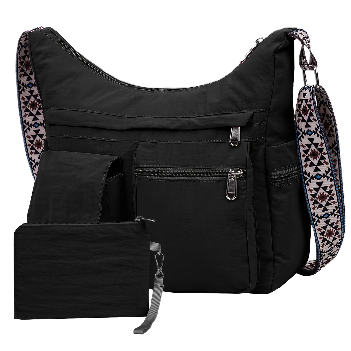 Crossbody Bag for Women – 2-Piece, Nylon, Lightweight, Multi-Pocket – detail view 18
