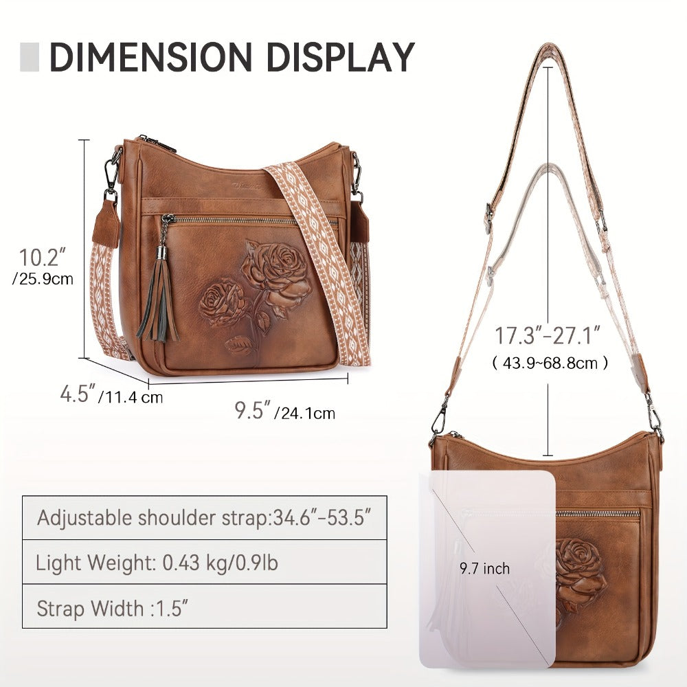 Crossbody Bag for Women – 7 Colors, Vegan Leather, Large Capacity, Adjustable Strap | Bag Vero – detail view 3