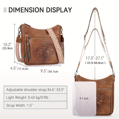 Crossbody Bag for Women – 7 Colors, Vegan Leather, Large Capacity, Adjustable Strap | Bag Vero – detail view 3