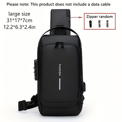 Anti-Theft Backpack, High-Capacity Adjustable Crossbody Backpack | Men'S, Anti-Theft Password Lock, Durable Fabric, Multi-Compartment Design, Secure Zipper Closure, Secure Travel Bag, It'S an Excellent Gift for Your Family And Friends