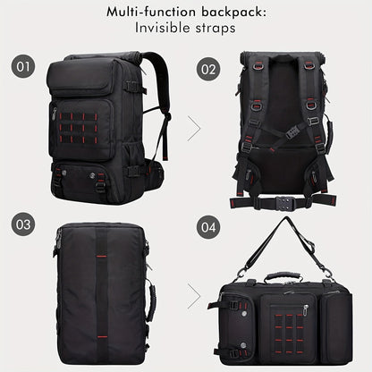 A Large Capacity Hiking Backpack, Suitable for Outdoor Camping, Mountain Climbing, And Long-Distance Travel. It Features Multiple Functions As a Handheld, Dual-Shoulder, Or Crossbody Sports Bag, Is Sturdy And Durable with a Shoe Pocket