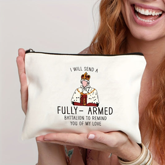 A Fun Makeup Bag And 5 Stickers, Hamilton Music Gifts for Music Lovers, Hamilton Gifts for Women. I Will Send an Armed Force to Remind You of My Love.