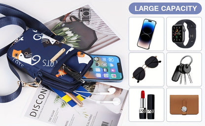 Trendy Oxford Crossbody Bag for Women - Features Adjustable Shoulder Straps, Zipper Closure, Sturdy Material, Casual Elegant Design, Ideal for Everyday Use And Travel