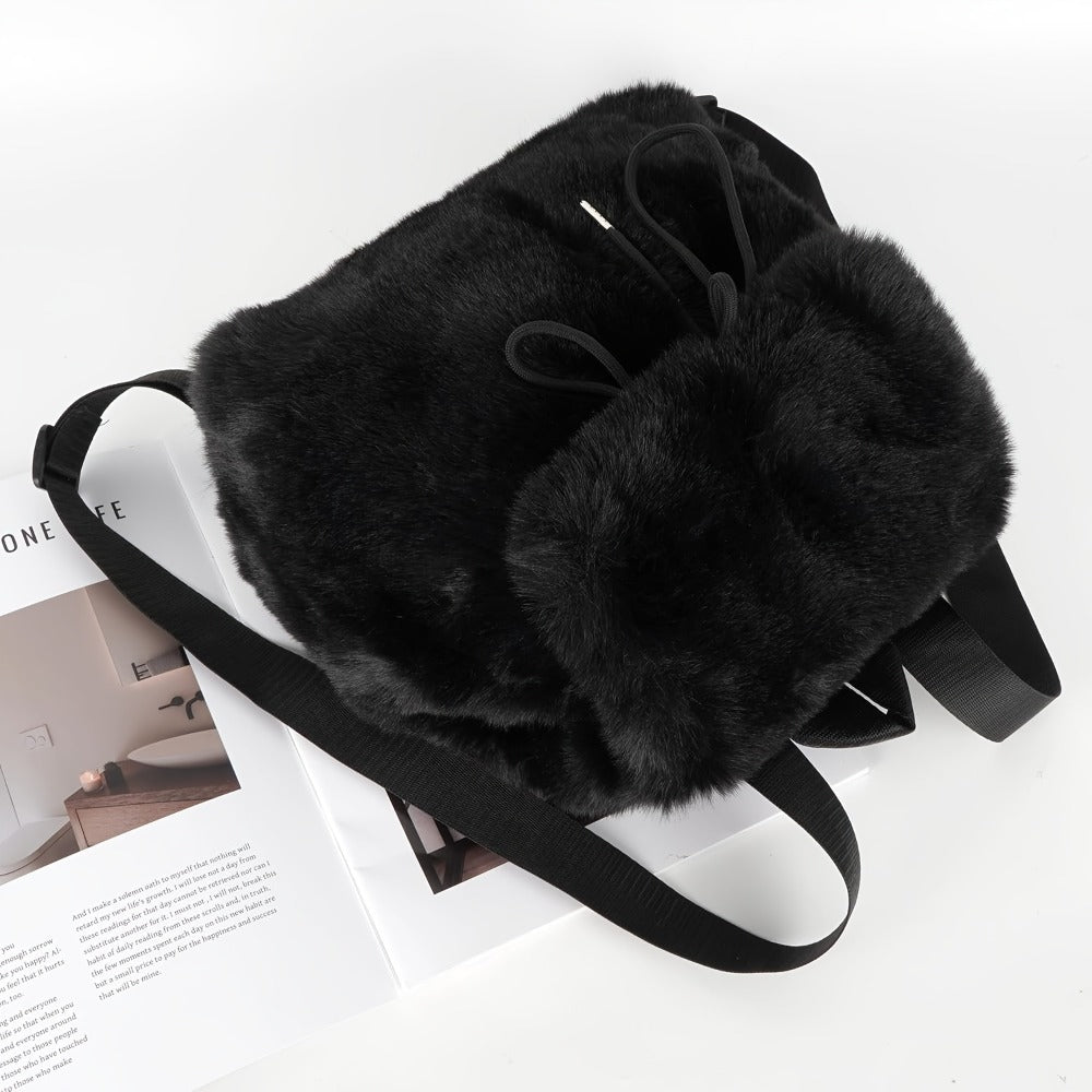 1pc Women'S Backpack Women'S Small Backpack Travel Small Bag Plush Element Backpack Multi-Purpose Backpack Fashion Casual Backpack