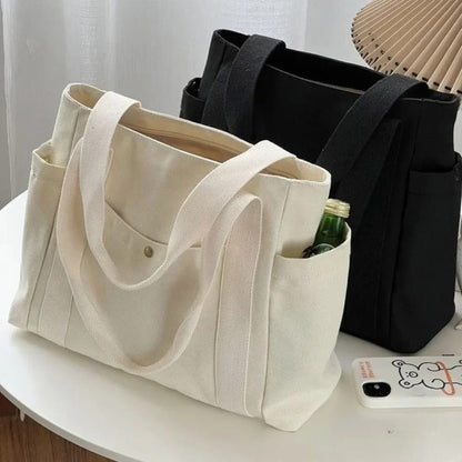 Tote Bag for Women – Canvas, Large Capacity, Lightweight, for Work & School | Bag Vero – detail view 3