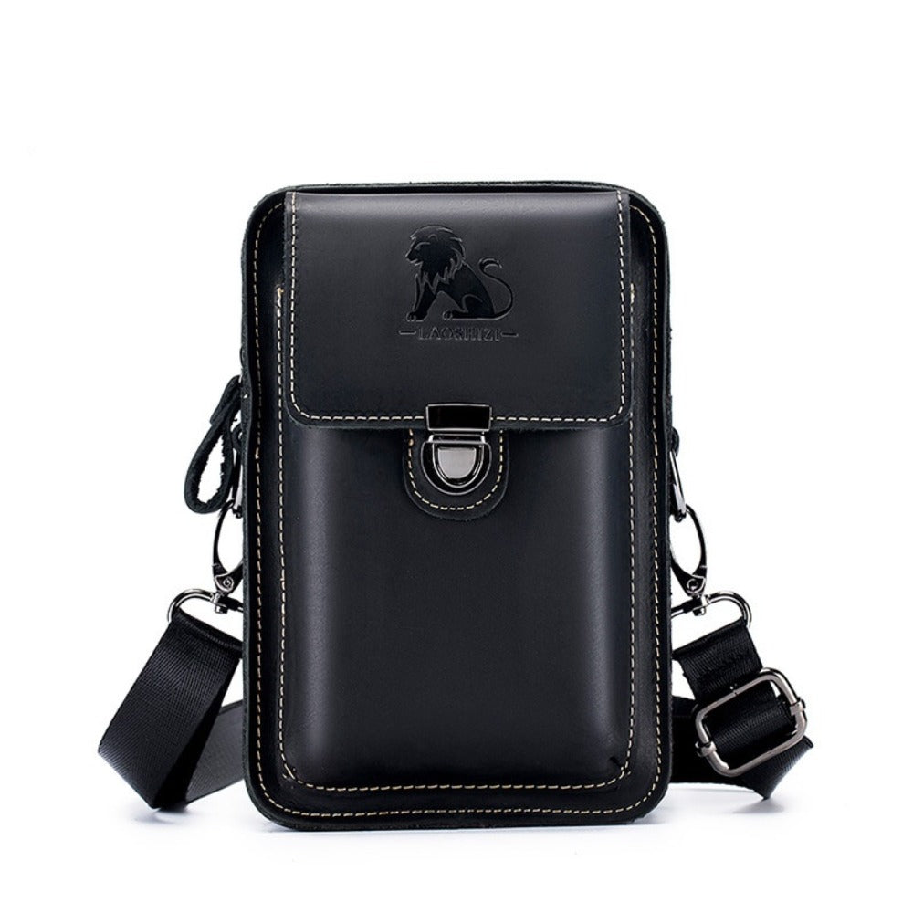 Authentic Leather Upper Layer Cowhide Vintage Crossbody Bag, Premium Waist Pouch, Long-Lasting And Crease-Resistant, Perfect for Gifting