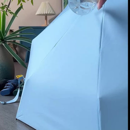 Small Sun Umbrella, Travel Umbrella, Compact Ultra Lightweight Portable Waterproof Folding Umbrella With 6 Reinforced Ribs For Enhanced Sunlight And UV Protection, Suitable For Both Sunny And Rainy Days With Casual, Minimalist And Stylish Design.