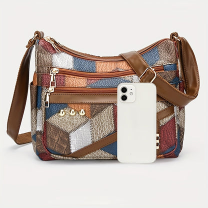 CuteCity New Fashion Trend, Four Seasons Soft, Multi-compartment, Multi-pocket, High-quality, Multi-layered Shoulder Bag, Crossbody Bag, Versatile, PU, Large-capacity Women'S Bag, Women'S Multi-pocket Handbag, Wallet, Light Travel