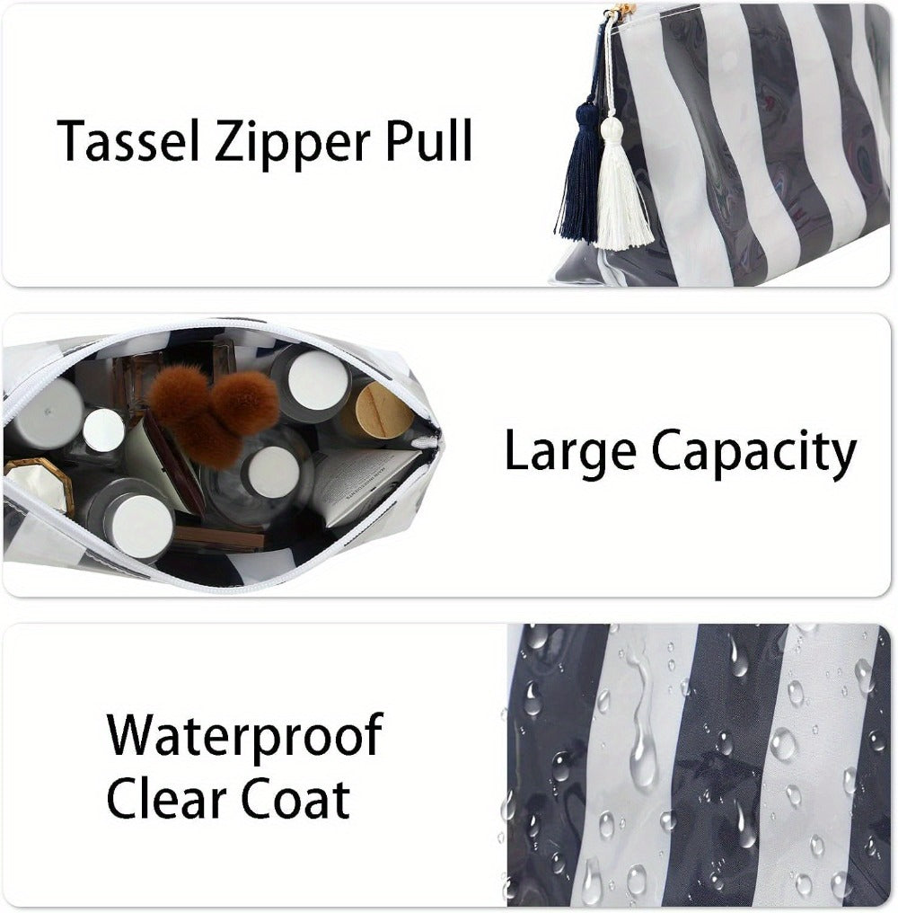 Makeup Bags for Purse, Small Coated Bags for Women, Travel Organizer Zipper Pouch Beach Vacation Essentials