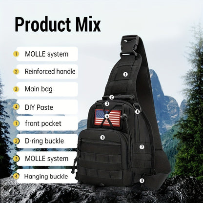 Tactical Outdoor Backpack Unisex, 21.13gal Large Capacity Molle System Rucksack, Multi - Pocket Camping Backpack with Durable 600D Fabric, Ideal for Hiking, Camping, Outdoor Adventures