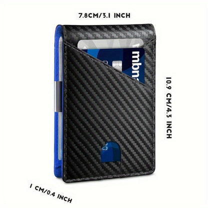 Men's Wallet – RFID Blocking, Carbon Fiber Money Clip Bifold | Bag Vero – detail view 2