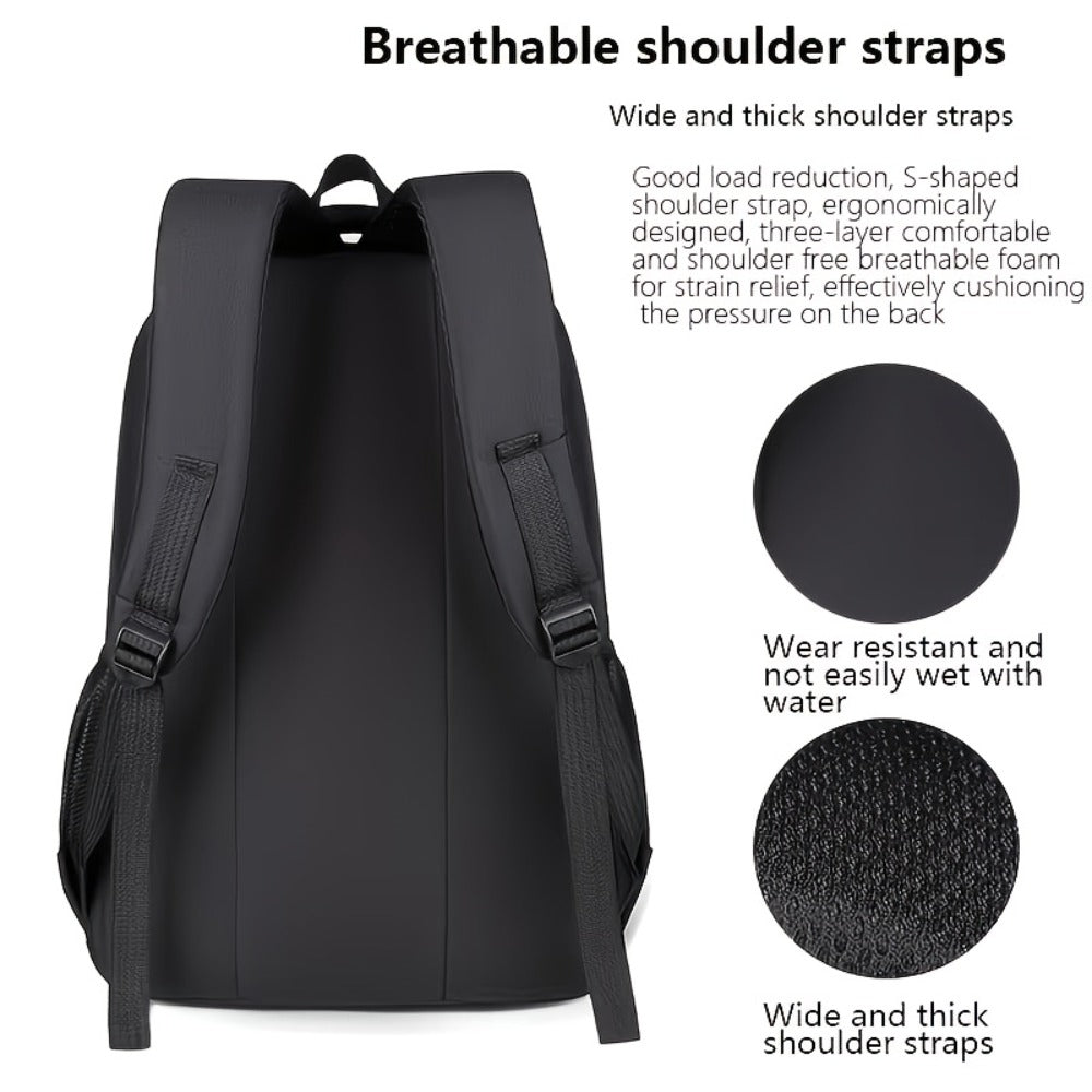 3pcs Men'S Backpacks With Multiple Compartments, Large Capacity, Fashionable Travel Backpacks, Laptop Bags, And Commuting And School Backpacks