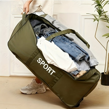 Foldable Wheeled Storage Bag, Travel Bag, Can Be Used for Travel And Studying Abroad to Pack Luggage, Luggage Bag Can Be Used for Moving Clothes And Blankets, Can Be Used for Travel And School