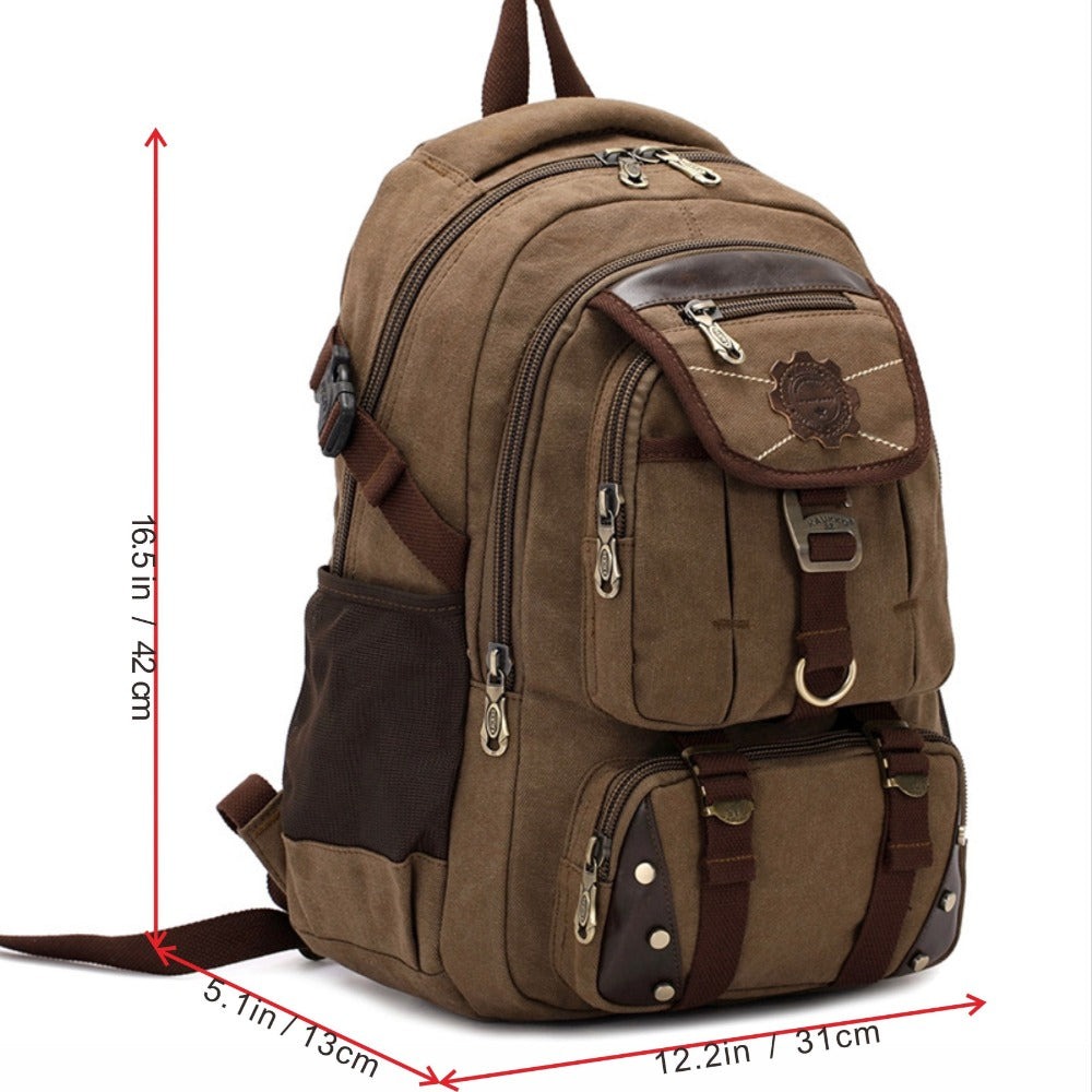 Travel Backpack – Canvas, Large Capacity, for Travel & School | Bag Vero – detail view 3