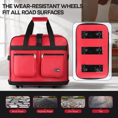 Multi-Functional Expandable Foldable Luggage with Spinner Wheels & Removable Strap,Water-repellent Collapsible Rolling Suitcase,Large Capacity Travel Bag for Home Storage,Moving,Trip, Outdoor Sport - 30in 36in 40in - Red/Navy/Black
