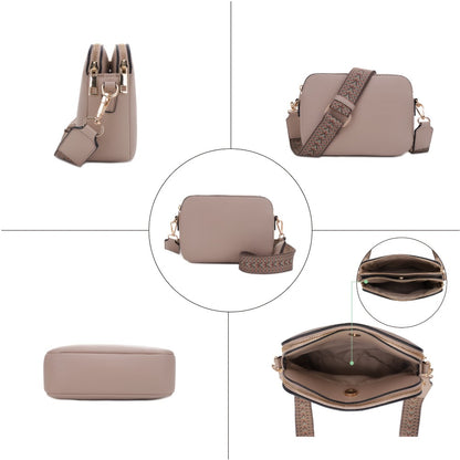 Casual Medium Size Croosbody Bag for Women, Crossbody Camera Purses with Adjustable Webbing Shoulder Strap