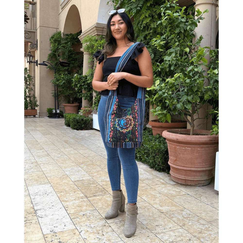 JUPITER GEAR Collection Yin Yang Print Hobo Bag