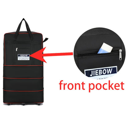 Wheeled Travel Bag with Large Capacity And 6 Universal Wheels, A Rolling Luggage Carry Bag And Foldable Expandable Travel Bag. Suitable for Travel, Business Trips, And Clothing Storage, Ideal for Relocation, Storage, And Studying Abroad.