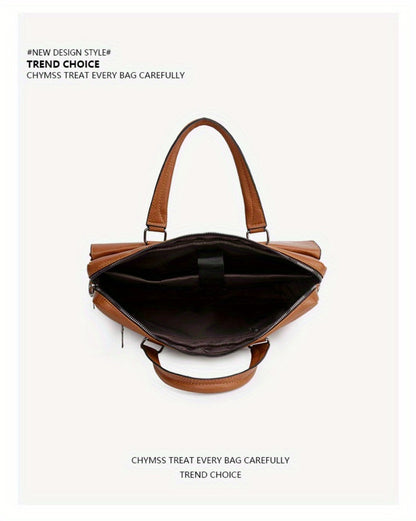 PU Business Briefcase - a Lightweight Crossbody Bag with Ample Storage, Ideal for Daily Commutes