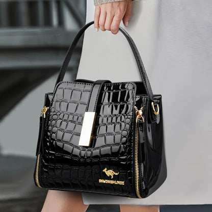 2026 New Style Bucket Bags for Women - High-End 2026 New Crocodile Pattern Bags for Middle-Aged And Elderly Women, Shoulder Crossbody Bags, Handheld Mom Bags, Women's Wallets, Multi-Functional Shoulder Bags