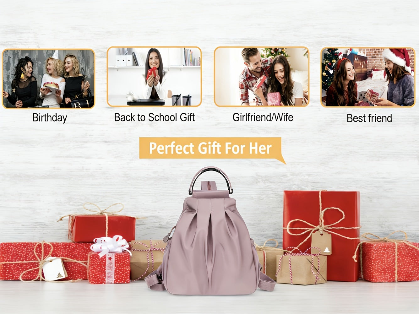 Backpack for Women – Adjustable Strap, for Travel & School | Bag Vero – detail view 38