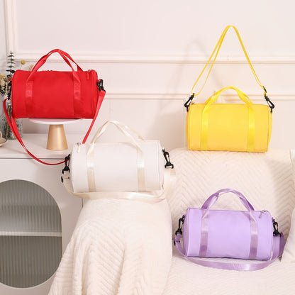 [Gym Bag For Sports] Mini Gym Bag Small Barrel Duffle Crossbody Bags Tote For Women Men Workout Bag Lightweight For Weekender Travel Sports Yoga Fitness Dance