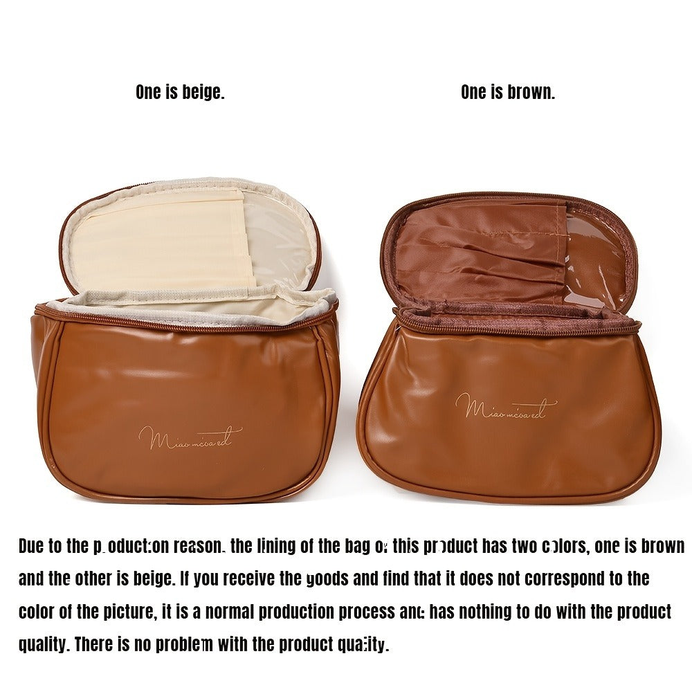 Travel Makeup Bag – PU Leather, Large Capacity, for Travel | Bag Vero – detail view 8