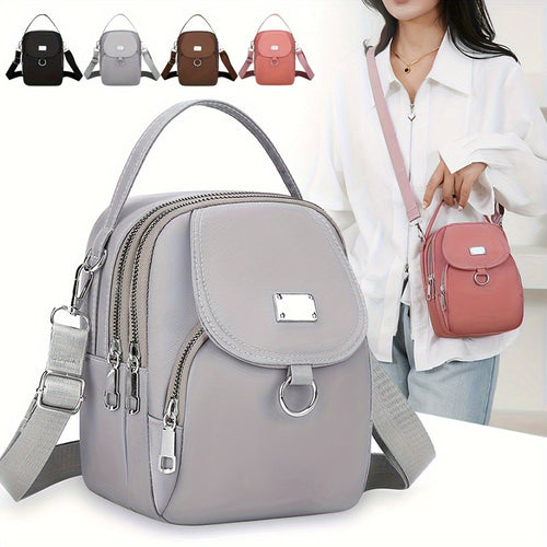 1/1pc Unisex Fashion Oxford Messenger Bags, Solid Color Casual Shoulder Crossbody Bags with Zipper Closure, Suitable for Outing And Daily Use, Best Gift