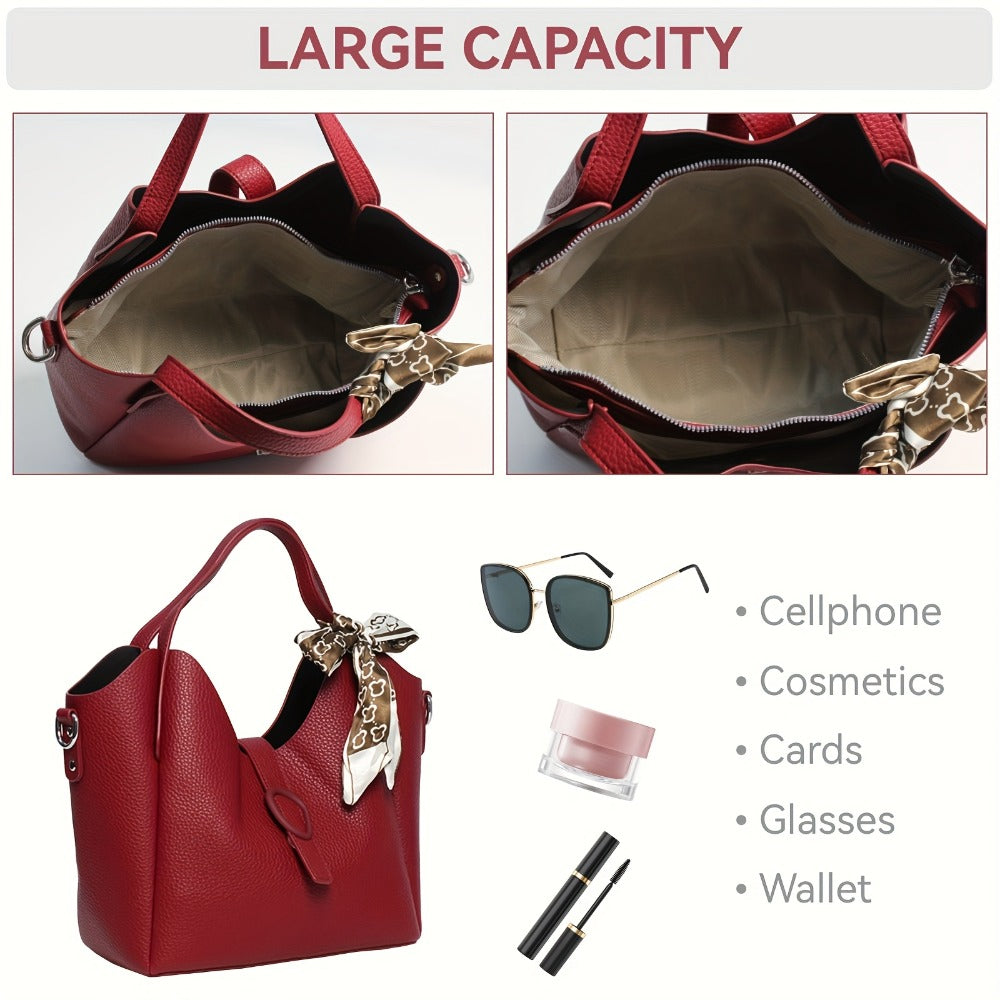 [Versatile Handbag] Versatile Elegant Hand-held Bag | High-end Commuting Crossbody Hand-carried Dual-purpose Fashionable Single-shoulder Handbag, Shopping Bag