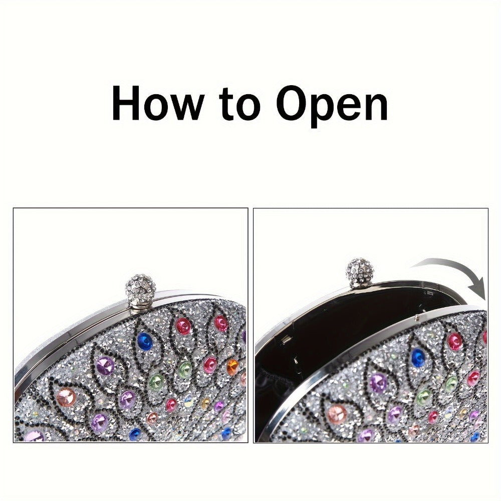 Women's Wallet – Rhinestone Clutch Round Clasp Evening | Bag Vero – detail view 5
