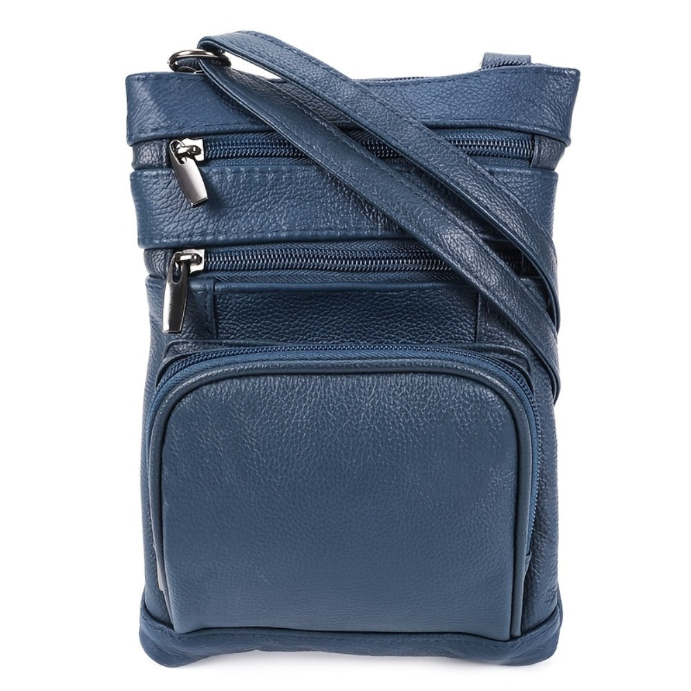 1pc Premium Genuine Leather Shoulder Bag, Crossbody Bags for Women, Organizer And Smartphone Compartments, Fashionable Handbag with Wallet, Adjustable Shoulder Strap