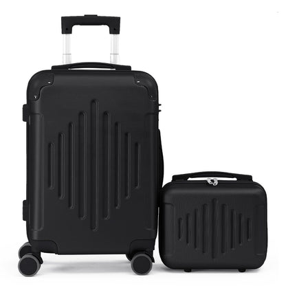 2pcs 20"+12" Lightweight Hardside Luggage Set, Spinner Suitcase Carry-On + Checked Bag, TSA Lock, Airline Approved, Durable Travel Luggage for Women & Men