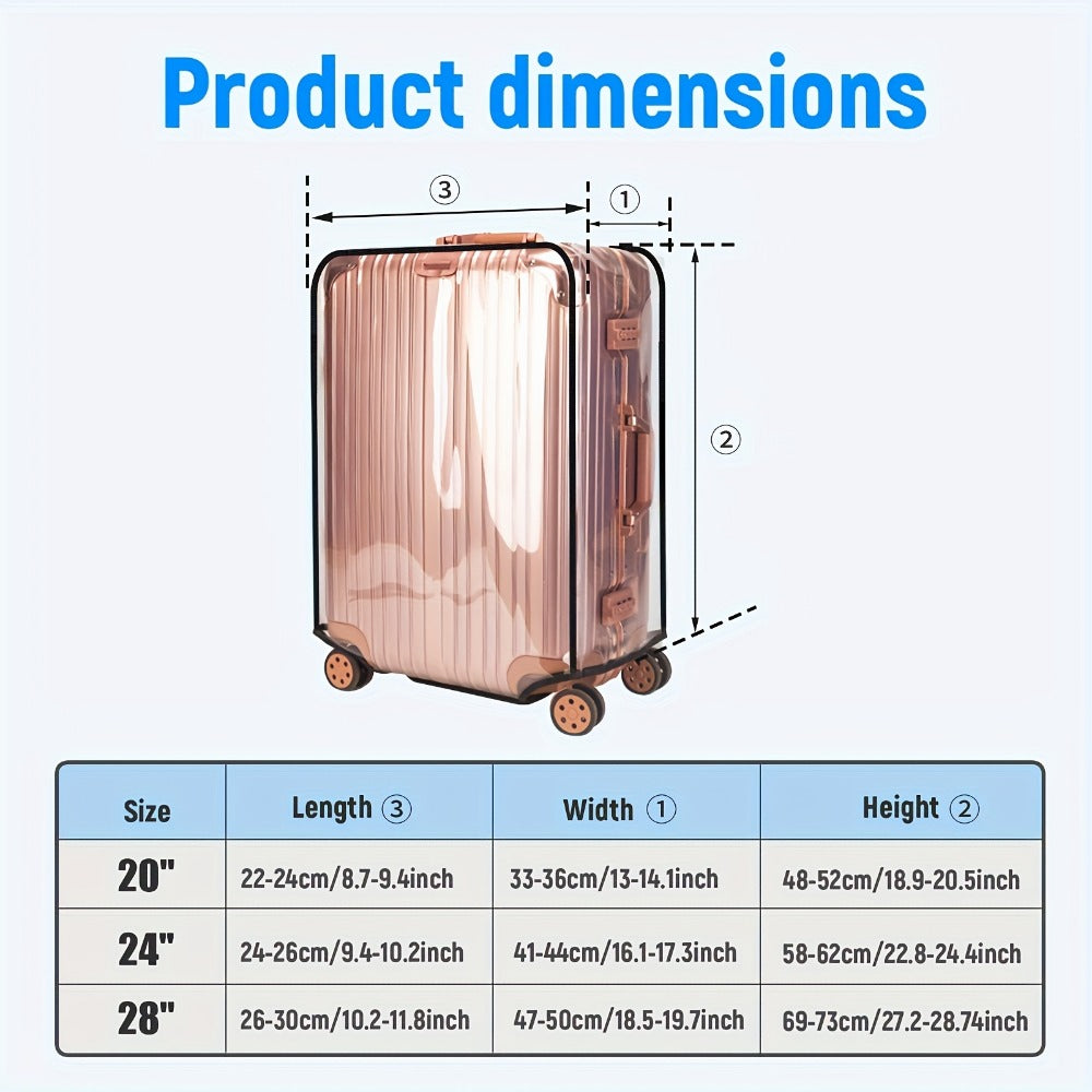 Luggage Set – 3 Pack, 28 Inch, PVC, Clear | Bag Vero – detail view 5