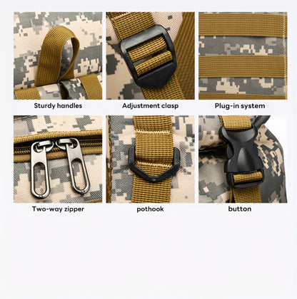 Set of 2pcs 21.13gal Spacious Multifunctional Camouflage Tactical Hiking Backpacks Featuring Various Compartments And a MOLLE System, Ideal for Outdoor Adventures, Camping, Trekking