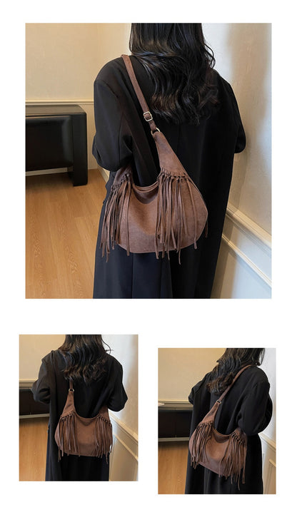 Crossbody Bag for Women – Large Capacity, Vintage Dumpling Large Capacity Tassel | Bag Vero – detail view 26