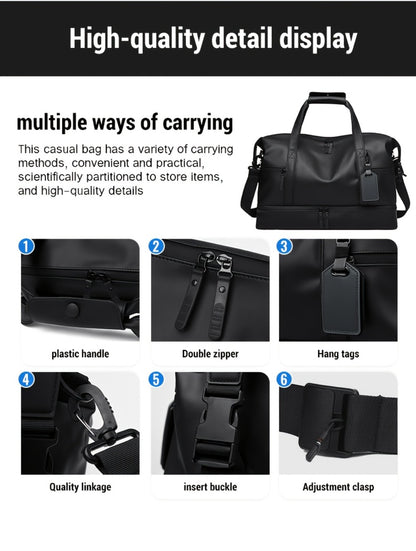 Overnight Bag Carry on Bag Travel Bag with Shoe Pouch Large - Capacity Men'S Weekend Travel Bag with Shoe Compartment Large - Capacity Sports And Fitness Bag, Men'S Handbag, Short - Distance Travel Backpack, Women'S Single - Shoulder Bag