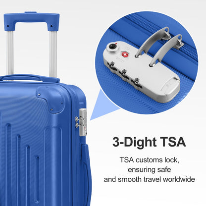 Luggage with Corner Protectors, 20/24/28 Inch Hardshell Spinner Suitcases, TSA Lock, Lightweight Large Capacity Checked & Carry-On Baggage for Travel, Business And Vacation